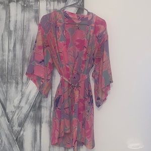 Lilly Pulitzer satin bath robe!